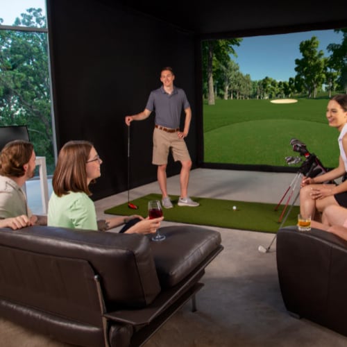 golf sim with friends