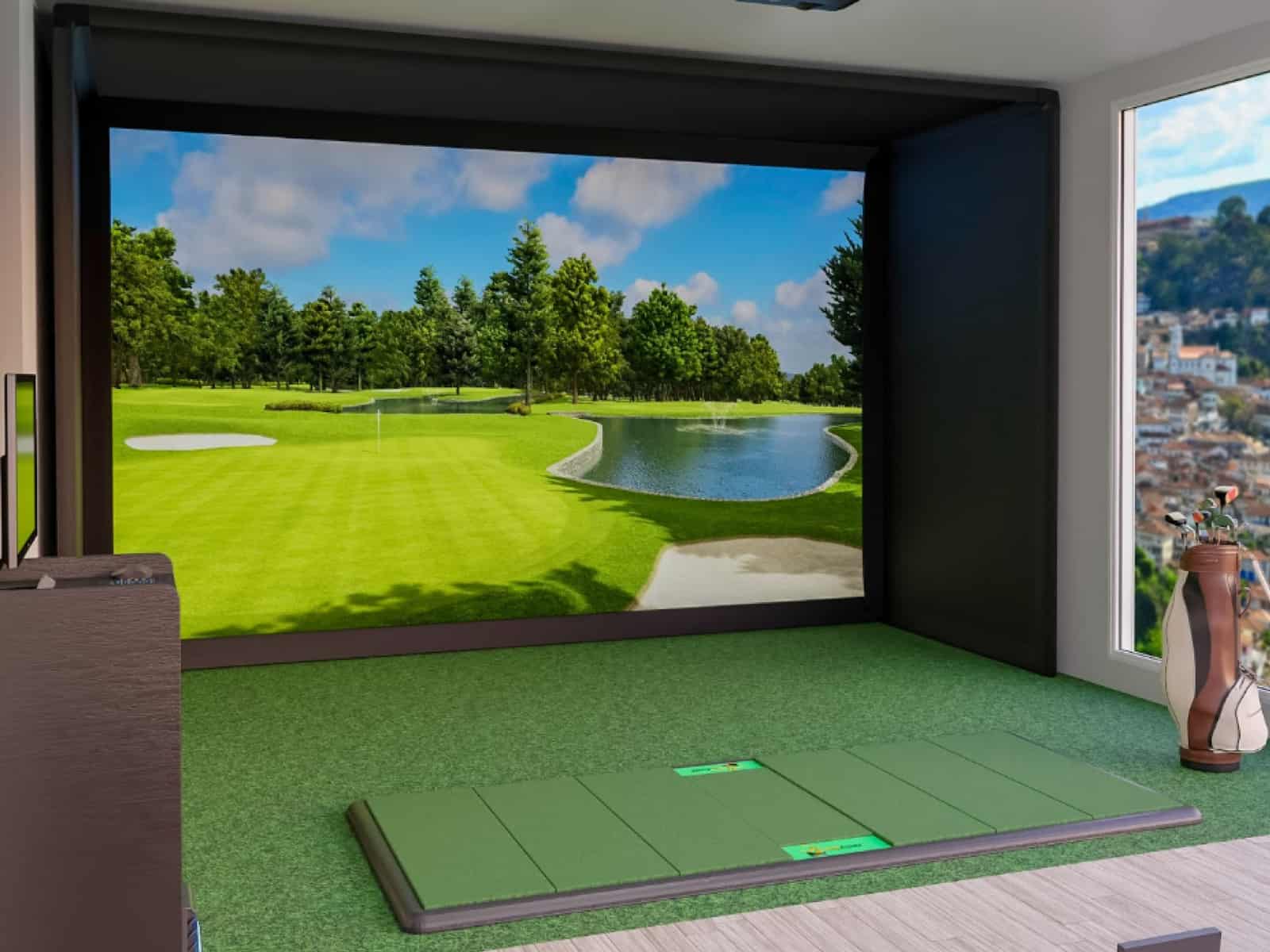 golf simulator build in apartment