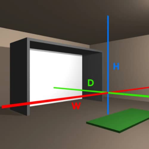 golf sim height
