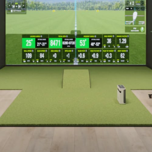 skytrak plus hitting mat and impact screen