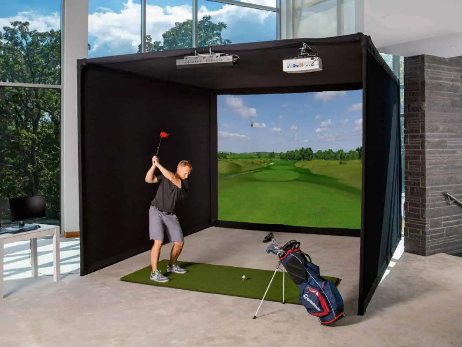 how heavy do side curtains need to be in a golf simulator